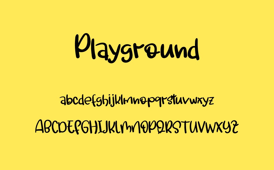 Playground font