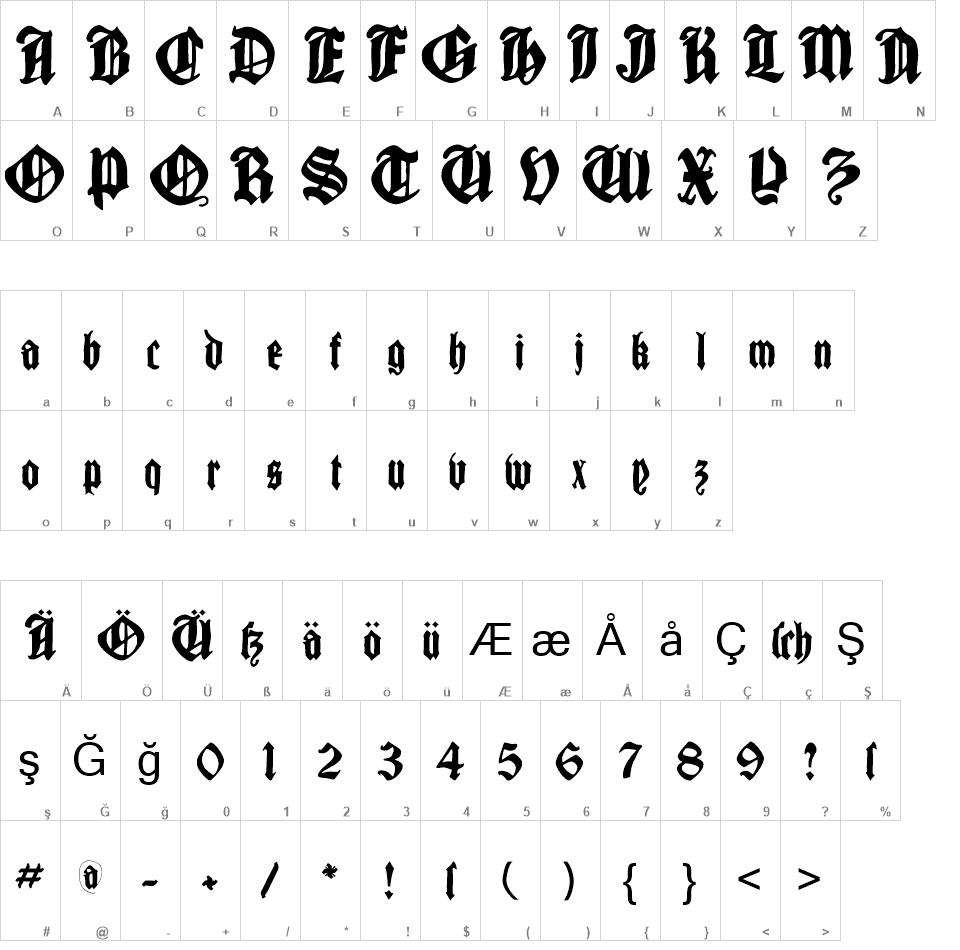 Cantara Gotica Free Font