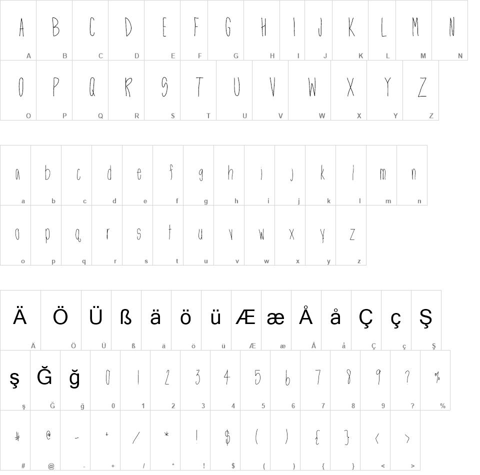 Ht Skinny Me Free Font