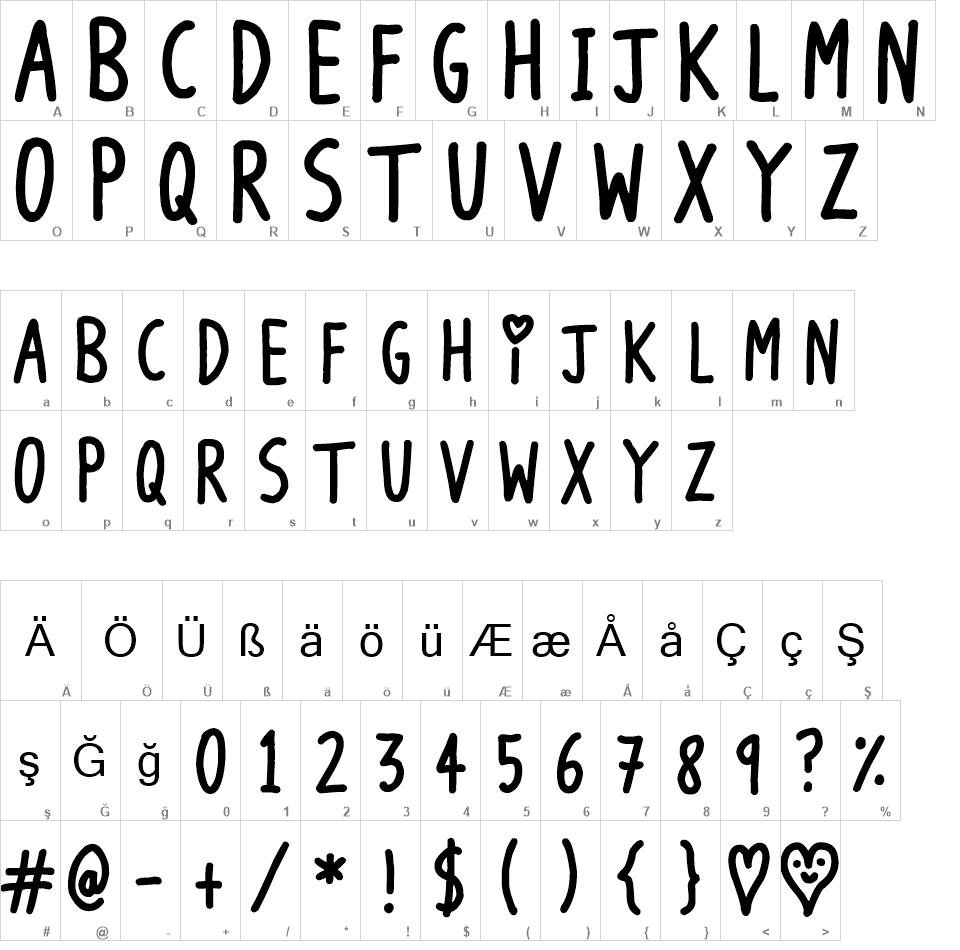 Long Loving Letters Free Font