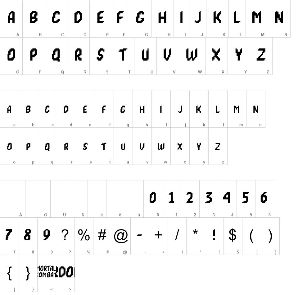 Legend of zelda font Mortol Konbat font