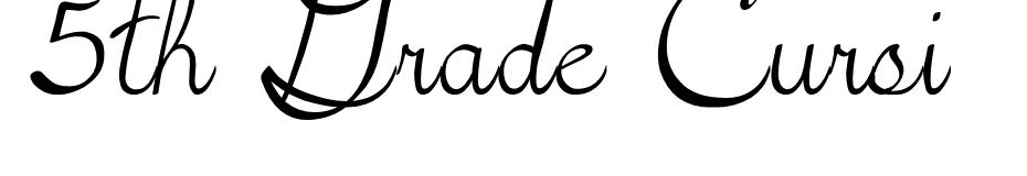 5th Grade Cursive free font