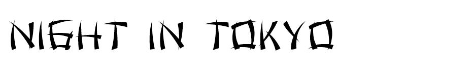 Night in Tokyo free font