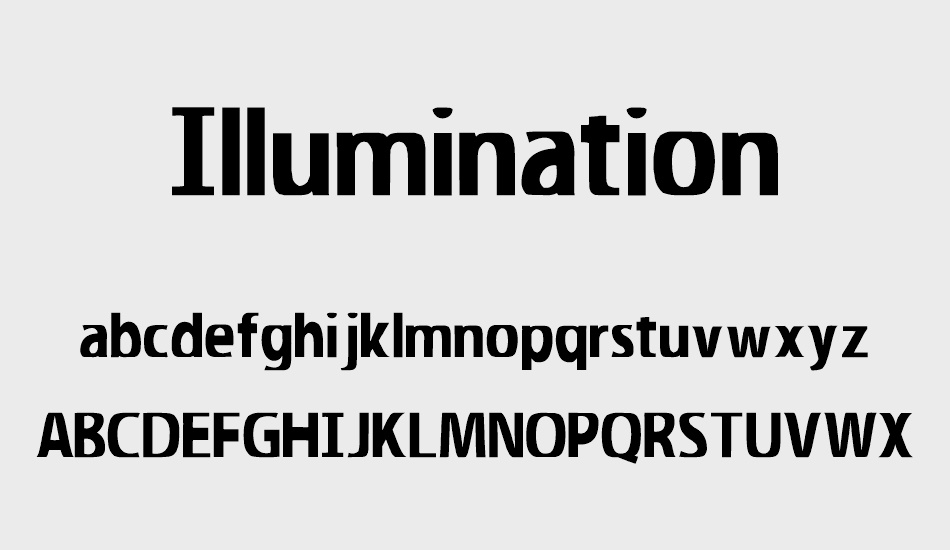 Illumination free font