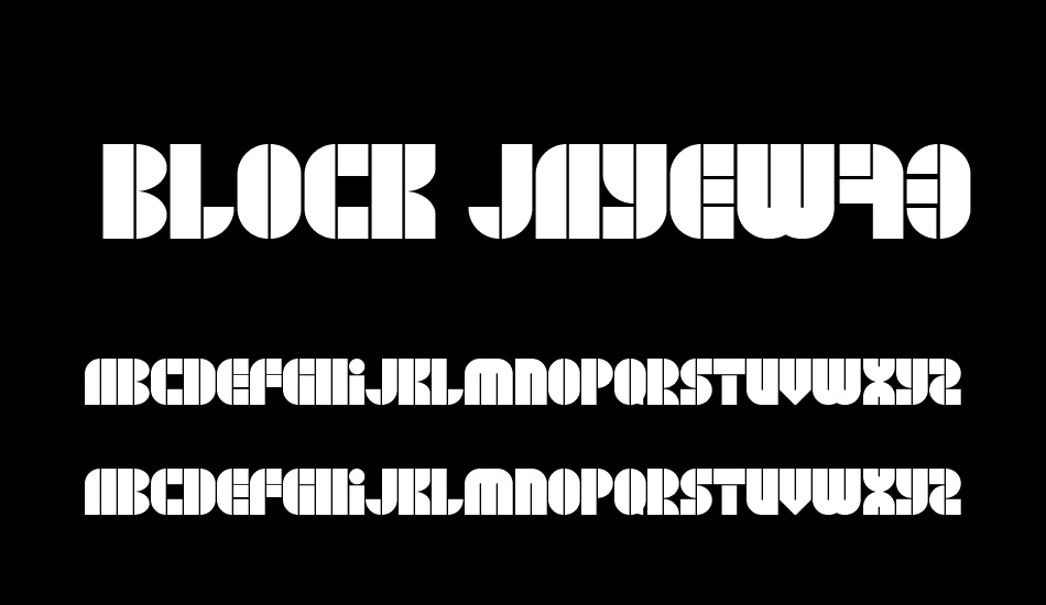  BLOCK JayeW73 font