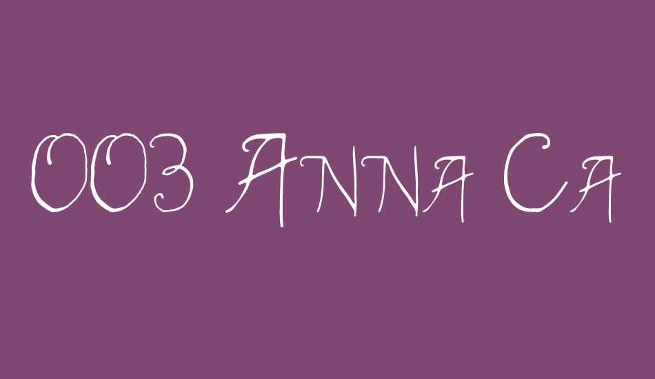 003 Anna Caps font big