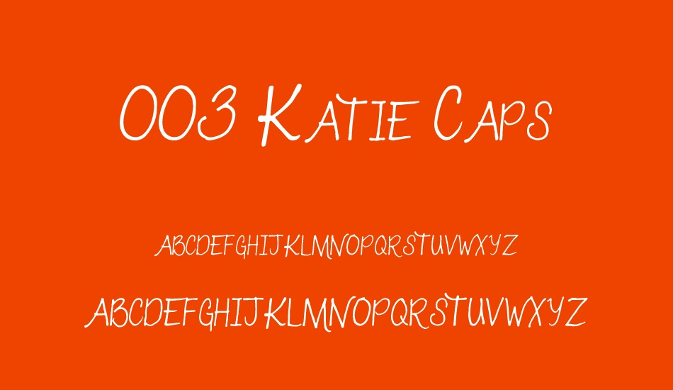 003 Katie Caps font