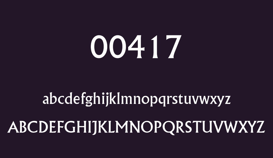 00417 font