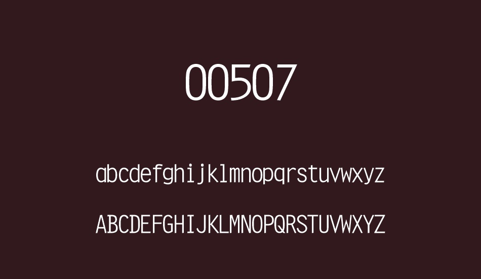 00507 font