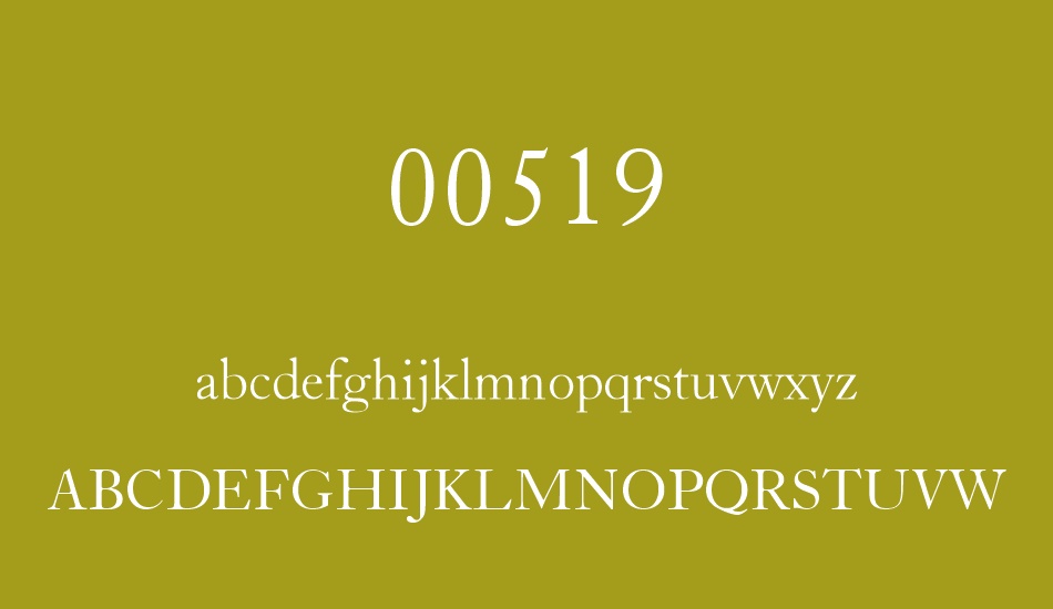 00519 font