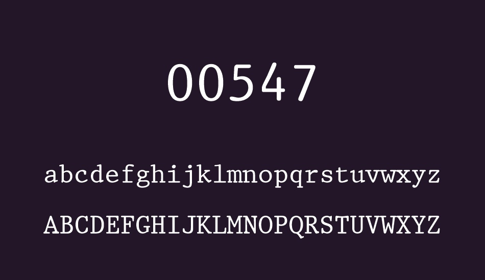 00547 font