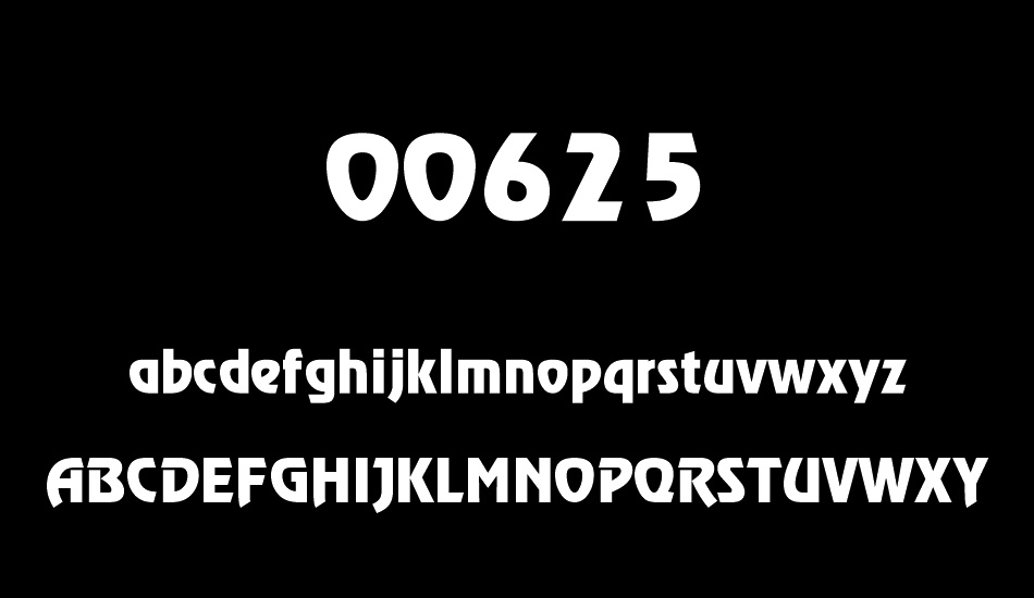 00625 font