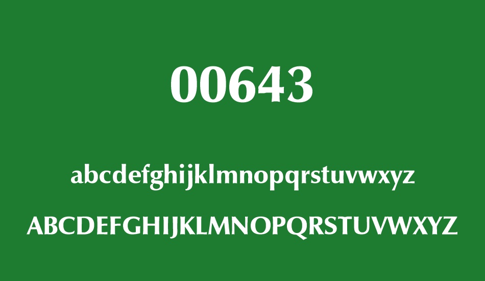 00643 font