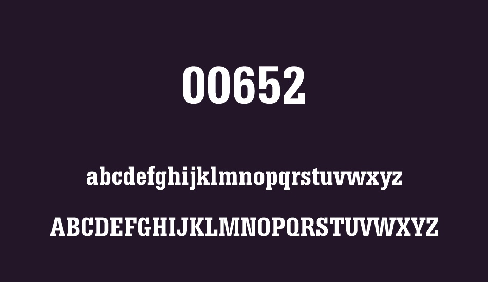 00652 font