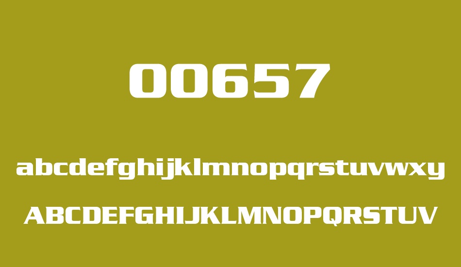 00657 font