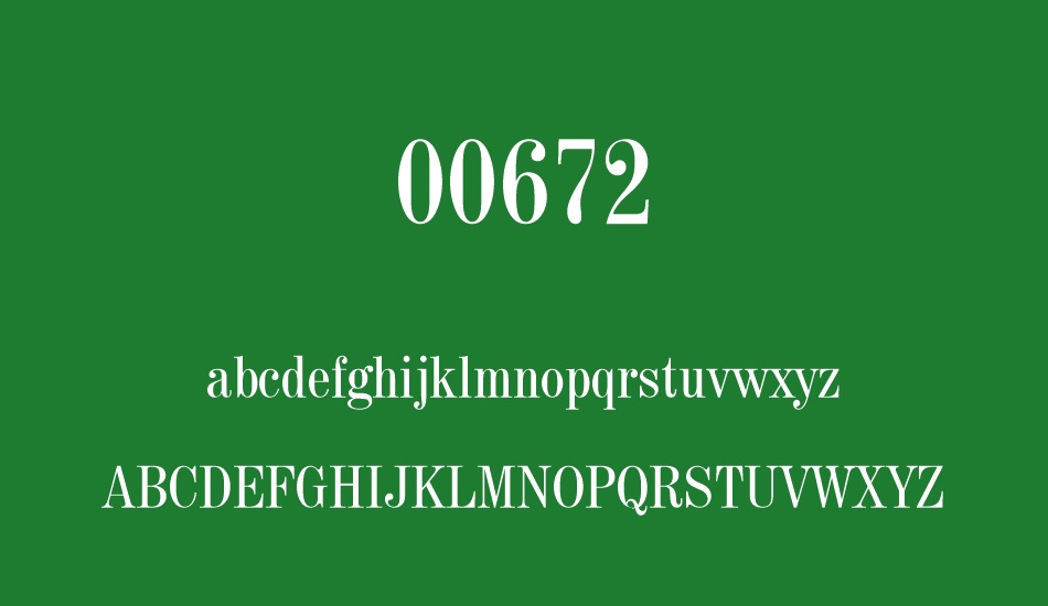 00672 font