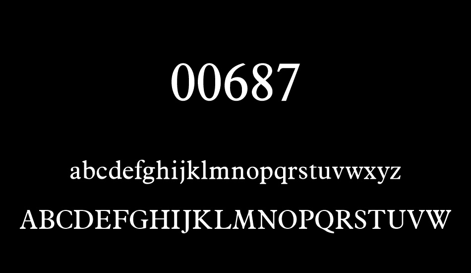 00687 font