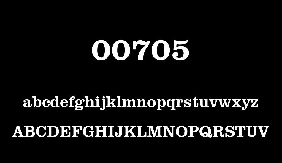 00705 font