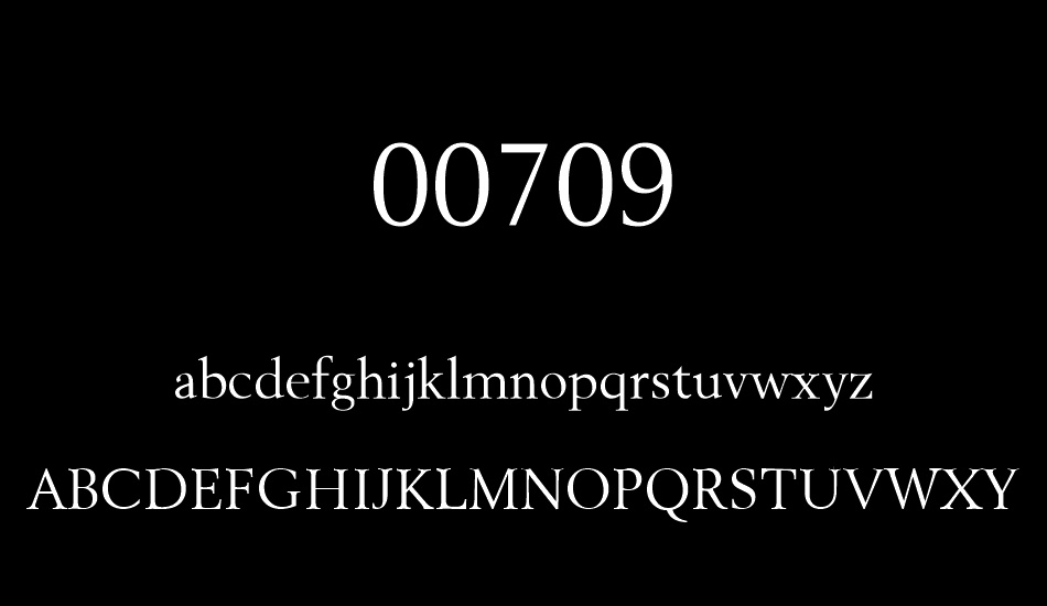 00709 font