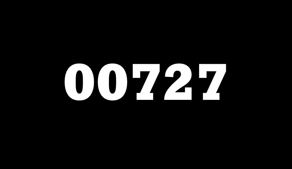 00727 font big