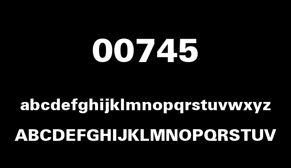 00745 font