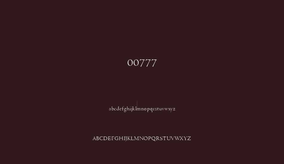 00777 font