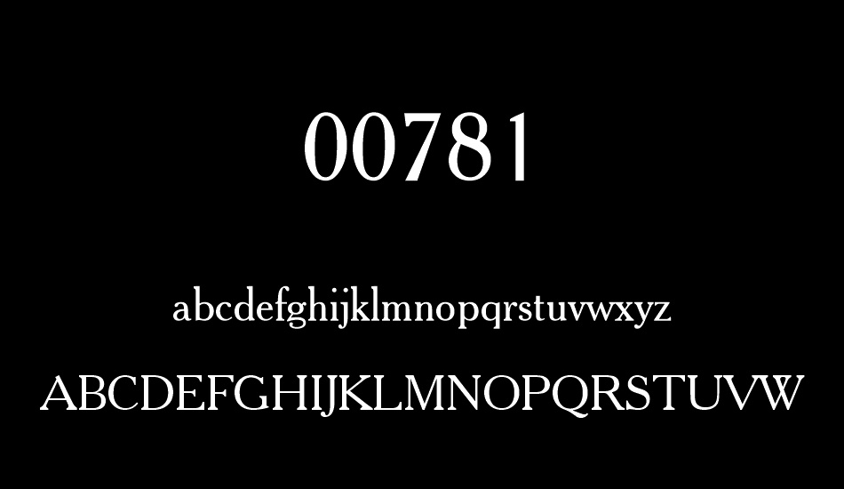 00781 font