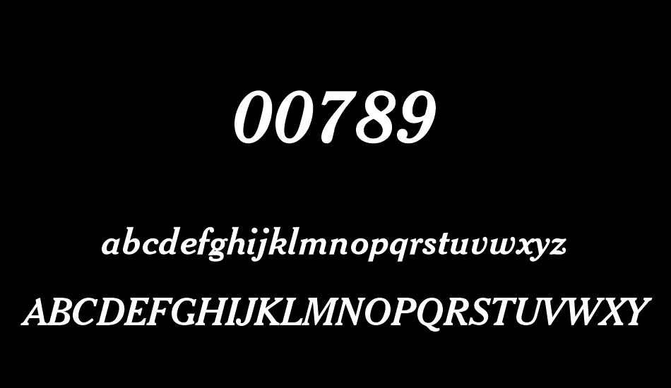 00789 font