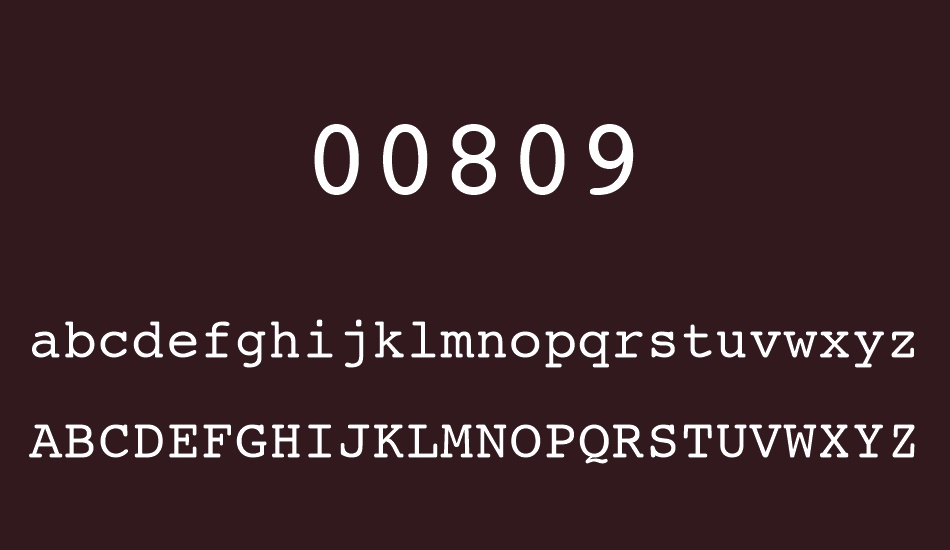 00809 font