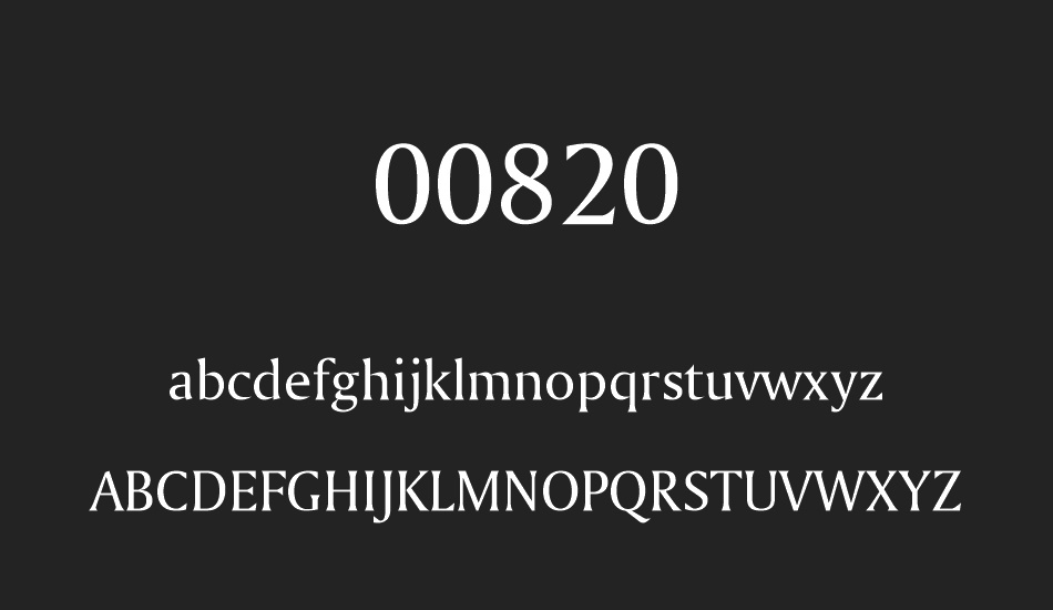 00820 font