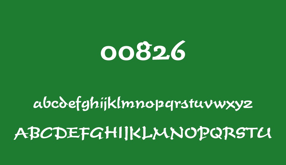 00826 font