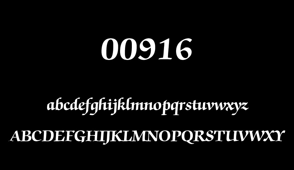 00916 font