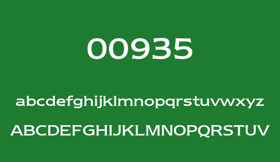 00935 font