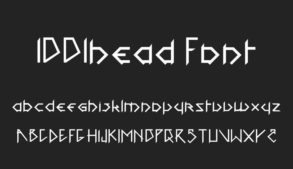 1001head Font font