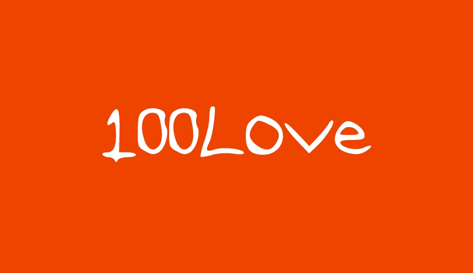 100Love font big