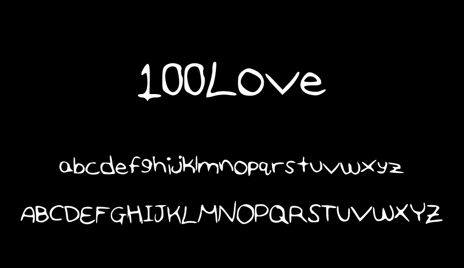 100Love font