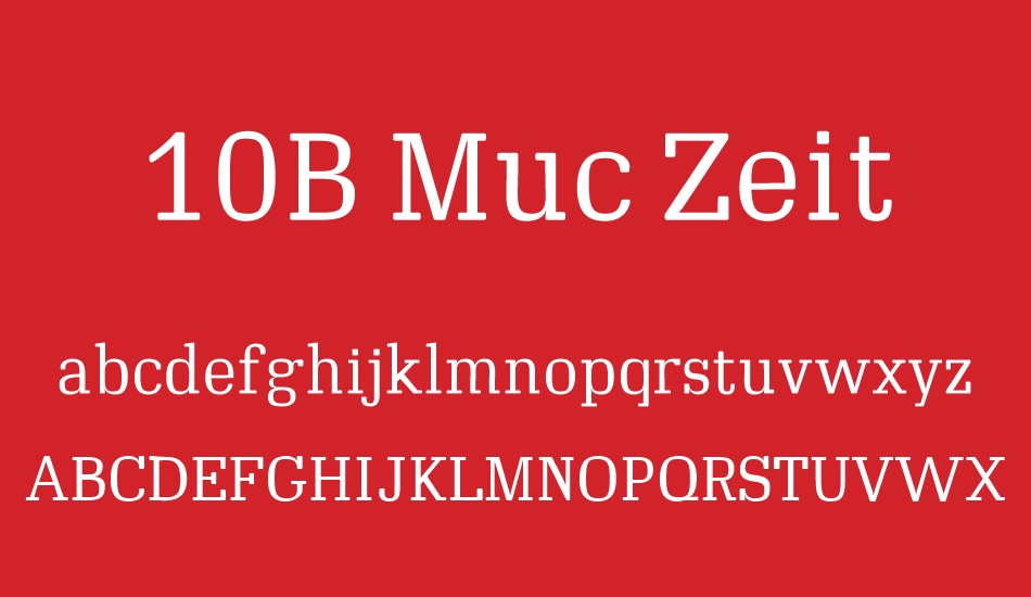 10B Muc Zeit font