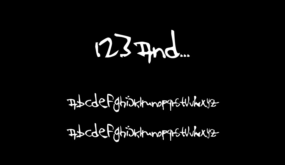 123 and... font