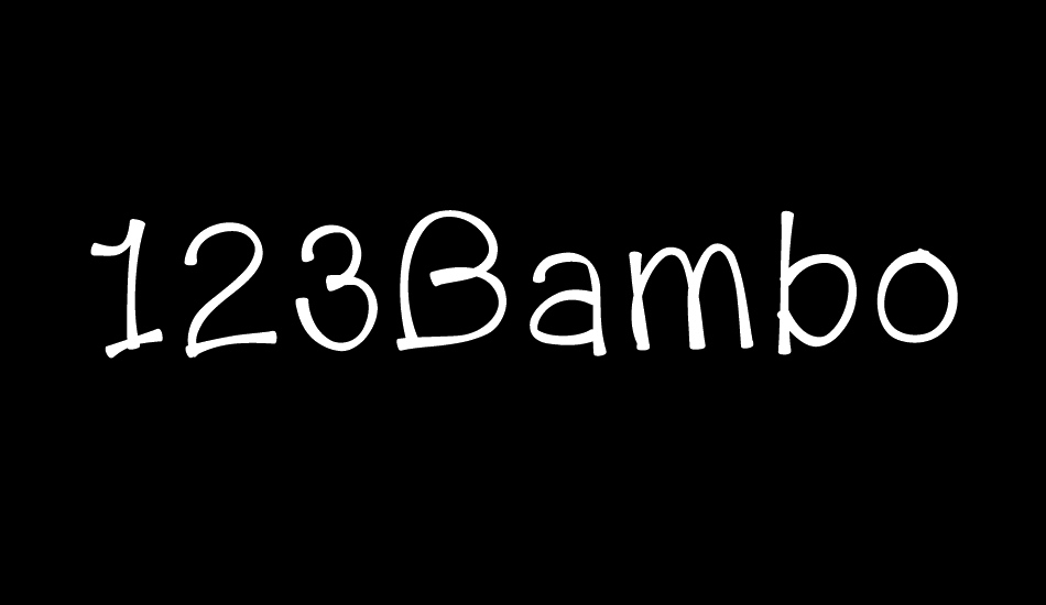 123Bambou font big