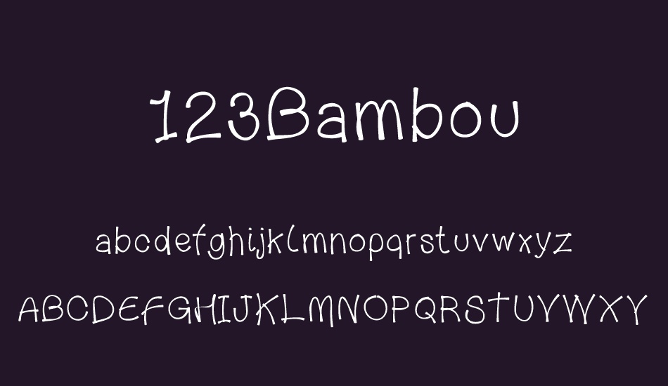 123Bambou font