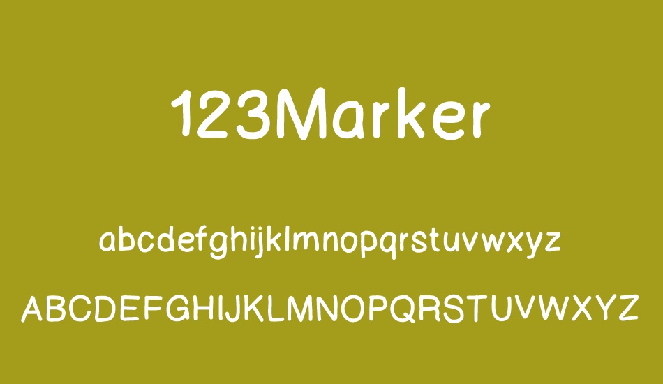 123Marker font