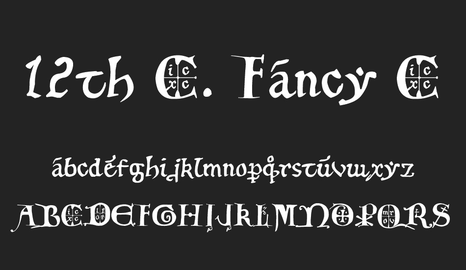 12th C. Fancy Caps font