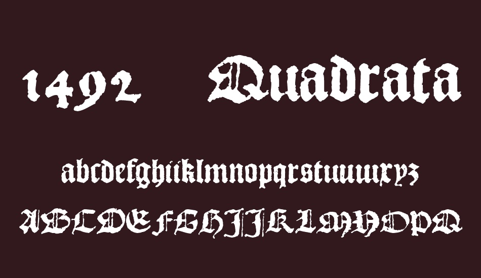 1492_Quadrata_lim font