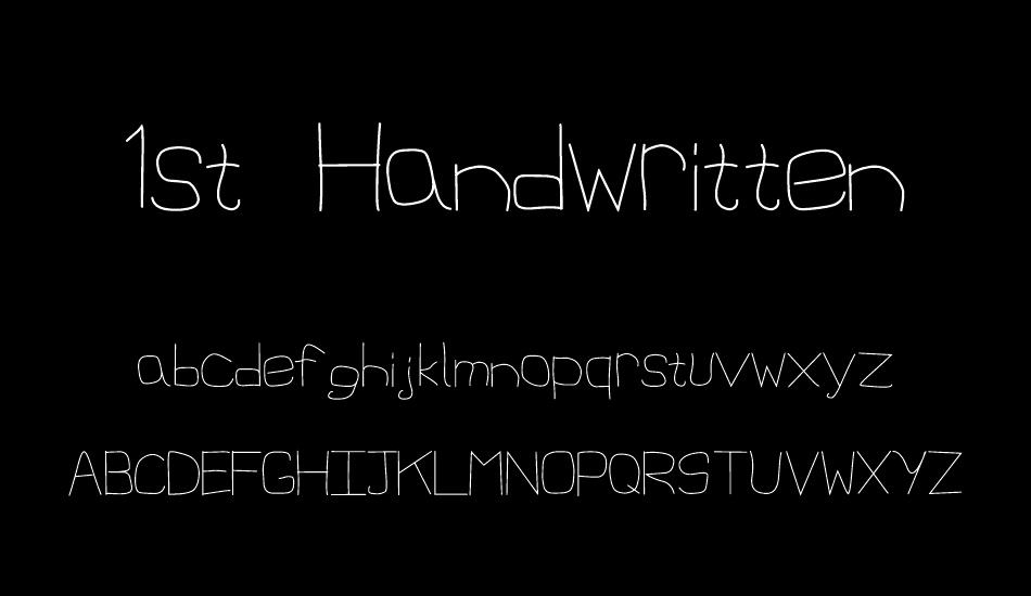 1st Handwritten font