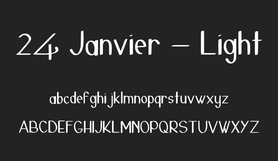 24 Janvier - Light font