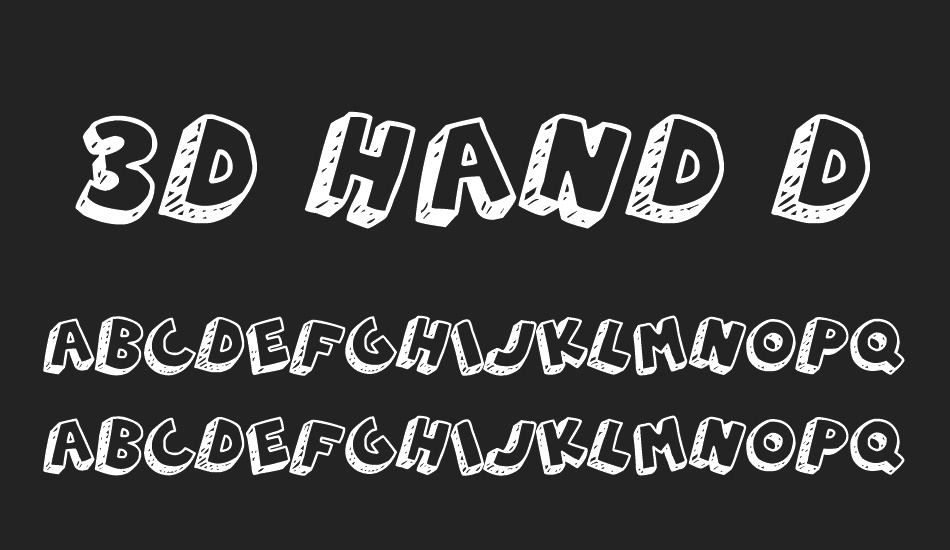 3D Hand Drawns font