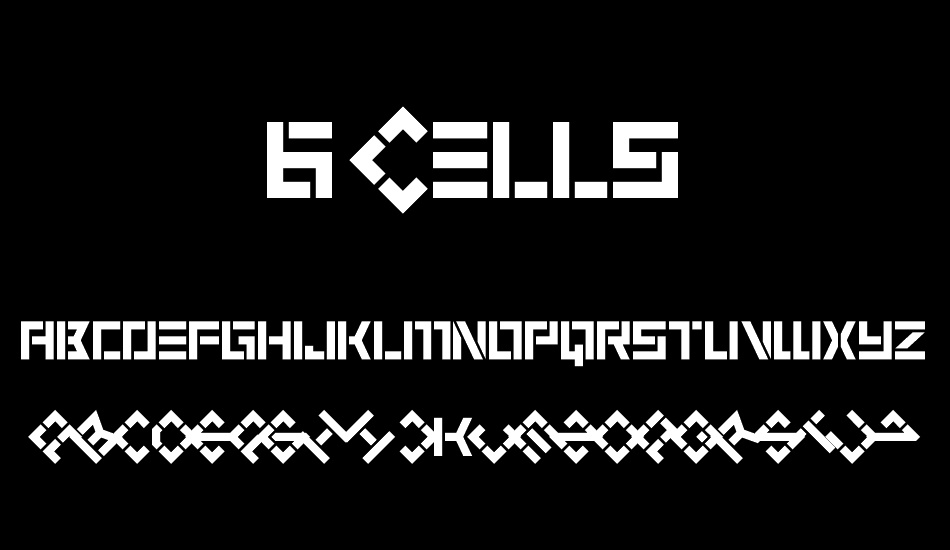 6 Cells font