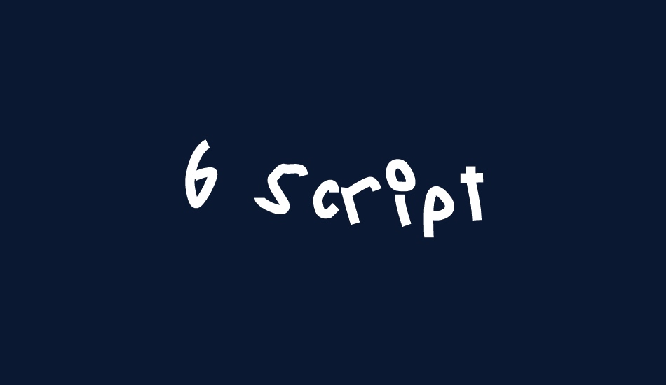 6 Script font big