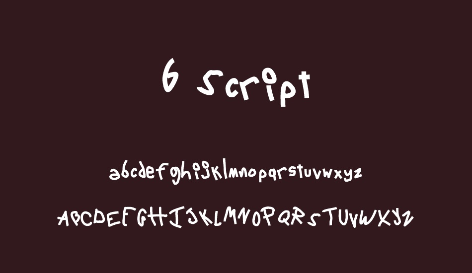 6 Script font