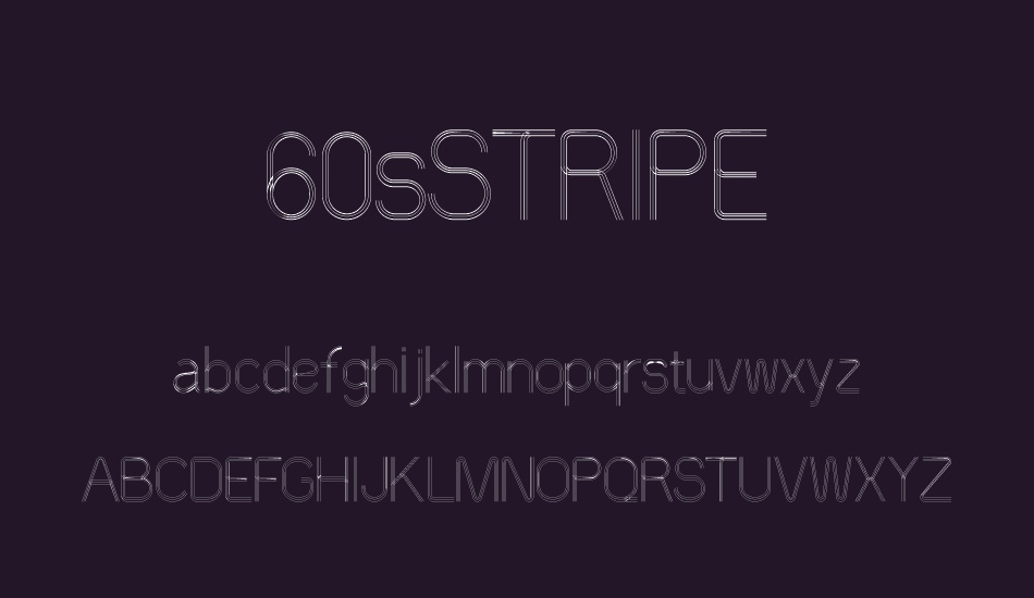 60s Stripe free font